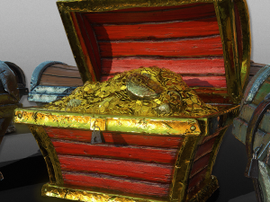 wooden treasure chests - game ready 3D Model