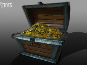 wooden treasure chests - game ready 3D Model
