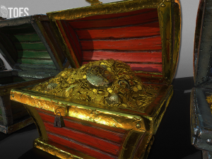 wooden treasure chests - game ready 3D Model