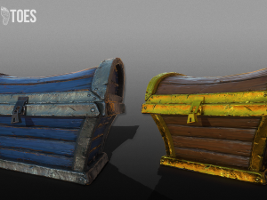 wooden treasure chests - game ready 3D Model