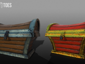 wooden treasure chests - game ready 3D Model