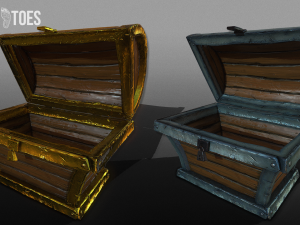wooden treasure chests - game ready 3D Model