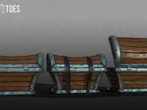 treasure chest trunk - game ready Modelo 3D