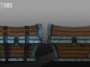 treasure chest trunk - game ready Modelo 3D