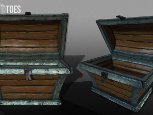 treasure chest trunk - game ready Modelo 3D