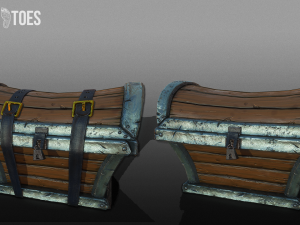 treasure chest trunk - game ready Modelo 3D