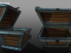 treasure chest trunk - game ready Modelo 3D