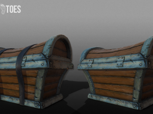 treasure chest trunk - game ready Modelo 3D