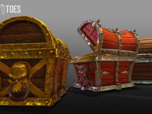 3d pirate chests - game ready 3D Model