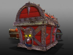 3d pirate chests - game ready 3D Model