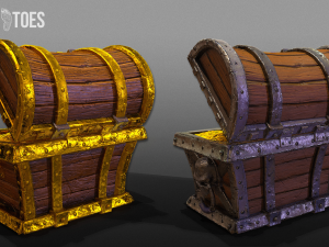 3d pirate chests - game ready 3D Model