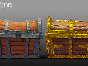3d pirate chests - game ready 3D Model