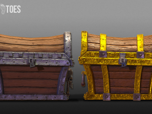 3d pirate chests - game ready 3D Model