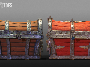 3d pirate chests - game ready 3D Model
