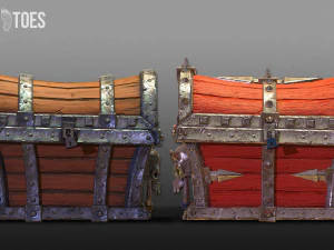 3d pirate chests - game ready 3D Model