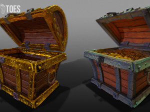 3d pirate chests - game ready 3D Model