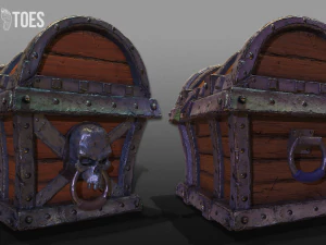 3d pirate chests - game ready 3D Model