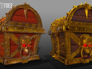 3d pirate chests - game ready 3D Model