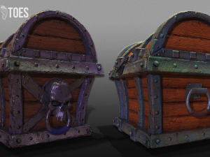 3d pirate chests - game ready 3D Model