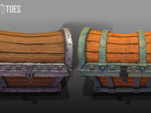 3d pirate chests - game ready 3D Model
