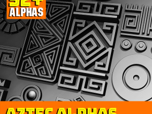 Aztec Alphas Brushes Volume 1 CG Textures