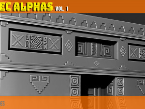 Aztec Alphas Brushes Volume 1 Texturas CG