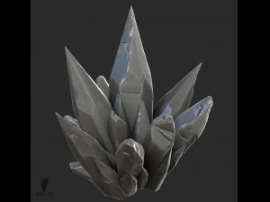 3d crystal gems - high poly 3D Model