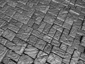 Piso de pedra ladrilhado 3D - high-poly Modelo 3D