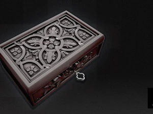 Kotak perhiasan 3D - poli tinggi Model 3D