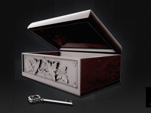 3d jewelry box - high poly 3D Model