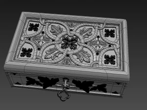 Kotak perhiasan 3D - poli tinggi Model 3D