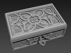 Kotak perhiasan 3D - poli tinggi Model 3D