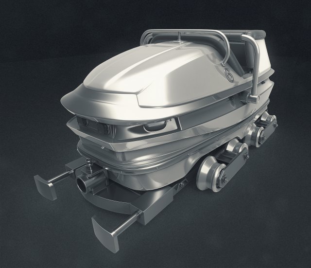 3d roller coaster cart - high poly Model 3D .c4d .max .obj .3ds .fbx .stl .blend 