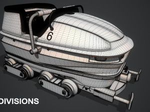 3d roller coaster cart - high poly Model 3D