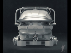 3d roller coaster cart - high poly Model 3D