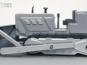 3d toy bulldozer front and backhoe loader construction tractor 3D 模型