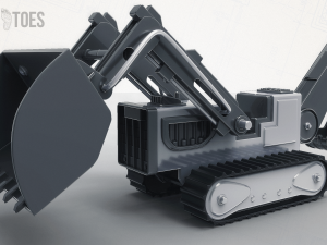 3d toy bulldozer front and backhoe loader construction tractor 3D 模型