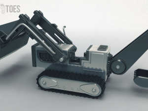 3d toy bulldozer front and backhoe loader construction tractor 3D 模型