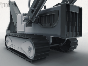 3d toy bulldozer front and backhoe loader construction tractor 3D 模型