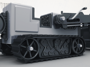 3d toy bulldozer front and backhoe loader construction tractor 3D 模型