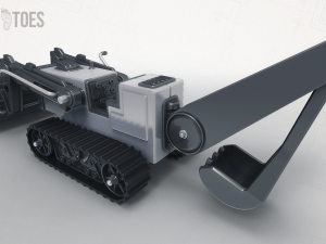 3d toy bulldozer front and backhoe loader construction tractor 3D 模型