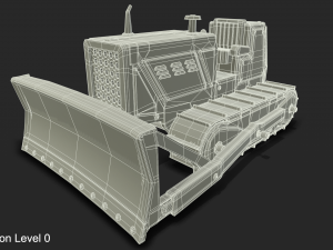 3d toy bulldozer front and backhoe loader construction tractor 3D 模型
