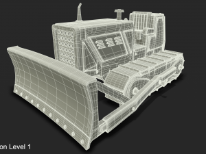 3d toy bulldozer front and backhoe loader construction tractor 3D 模型