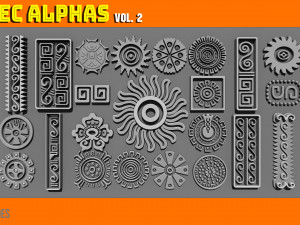 Aztec Alpha Brushes Volume 2 CG टेक्स्चर्स