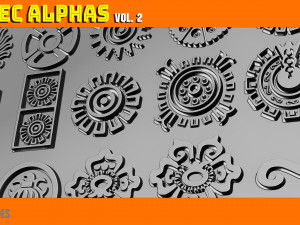 Aztec Alpha Brushes Volume 2 CG टेक्स्चर्स