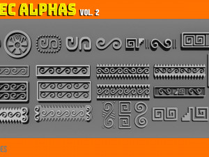 Aztec Alpha Brushes Volume 2 CG टेक्स्चर्स