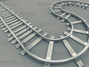 3d train railroad tracks 3D Model