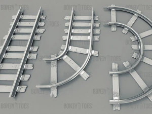 3d train railroad tracks 3D Model