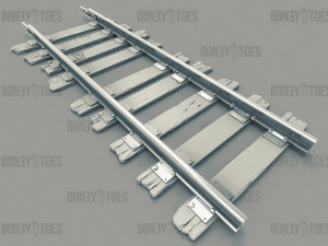 3d train railroad tracks Model 3D