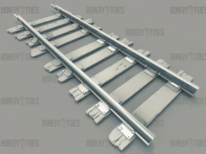 3d train railroad tracks 3D Model
